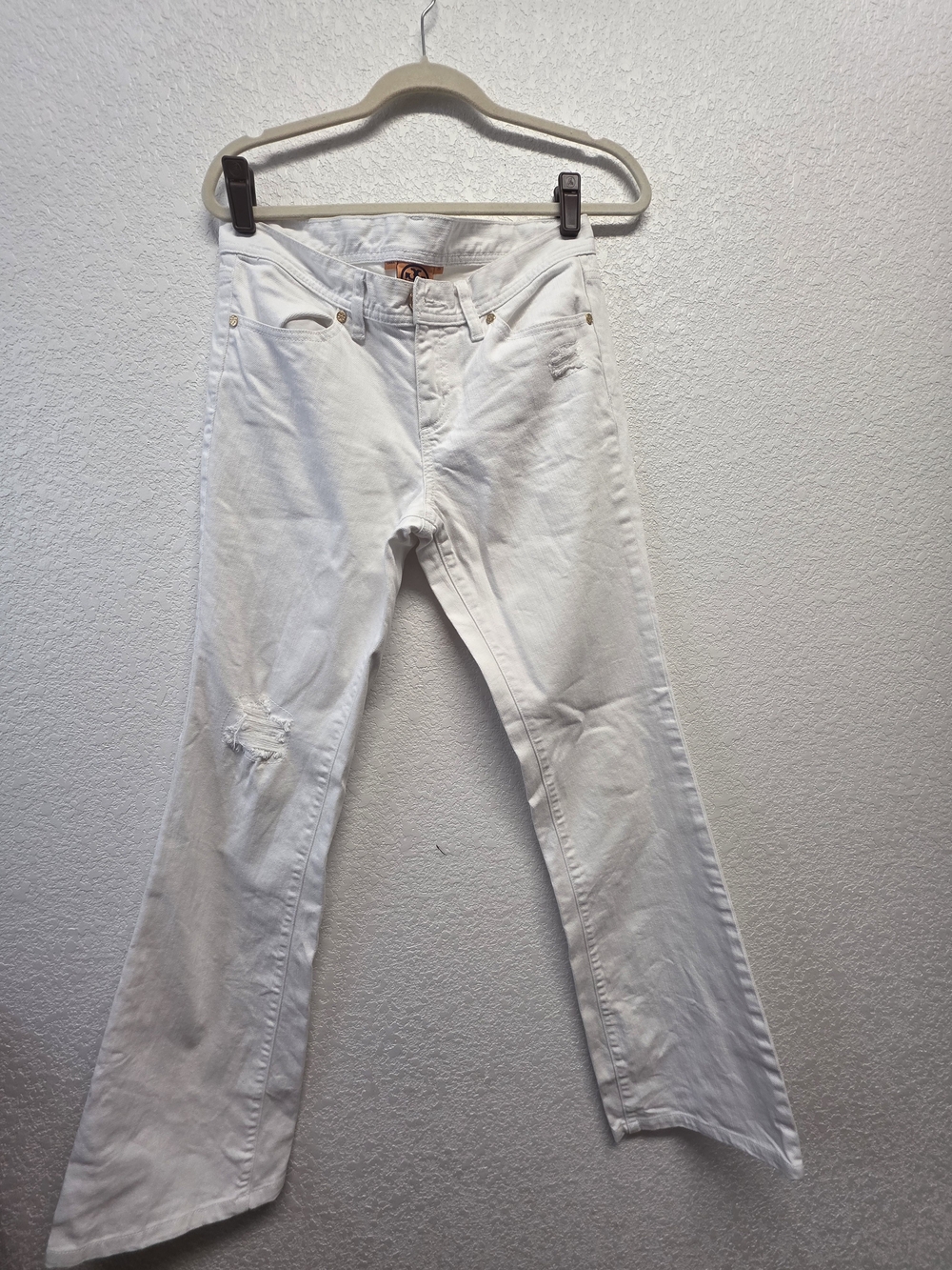 Tory Burch White Women's Distressed Jeans Size 29